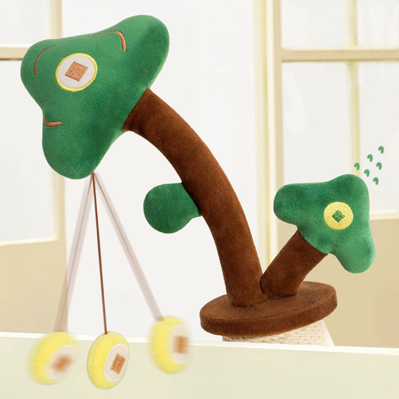 Rascador árbol de sisal con juguete colgante